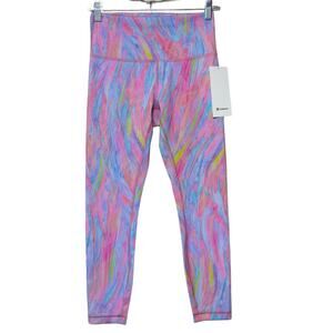 Lululemon WUNDER TRAIN HR TIGHT Size 8 PRISM MARBLE Multi High Rise 25” NEW